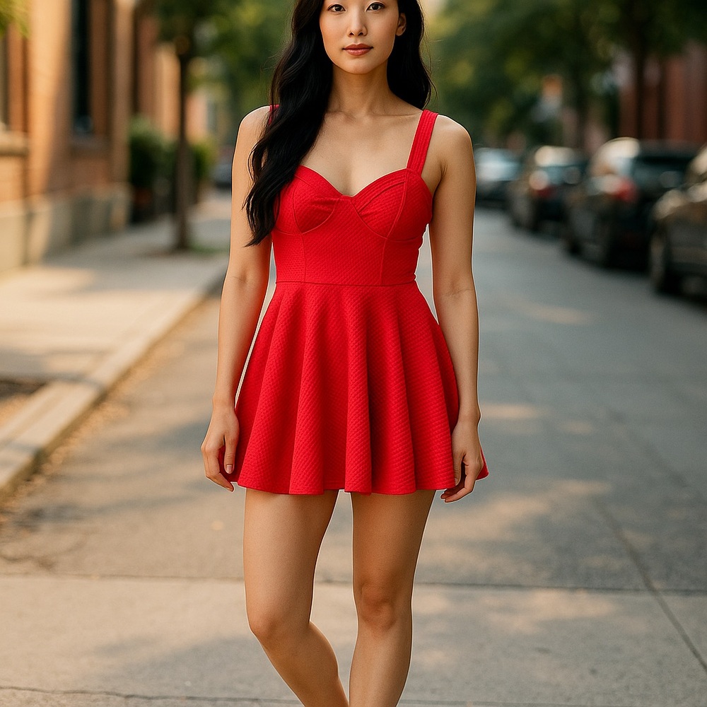 Material Girl Red Romper 🎉Host Pick🎉 Retro Deadstock
